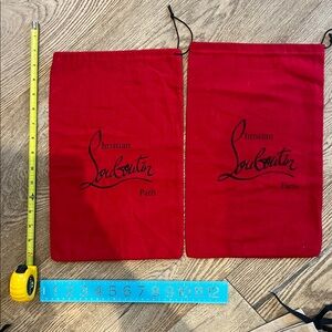 Christian Louboutin Red Logo Dust Bags 14x9